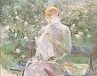 Morisot, Berthe - Young Woman Sewing in a Garden